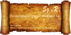 Szentgyörgyi Rafaella névjegykártya